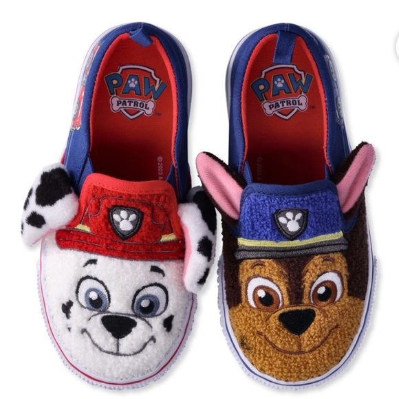 Paw Patrol Other - Paw Patrol Toddler Unisex Fuzzy Canvas Slip On Sneakers Shoes Size 10T NWT